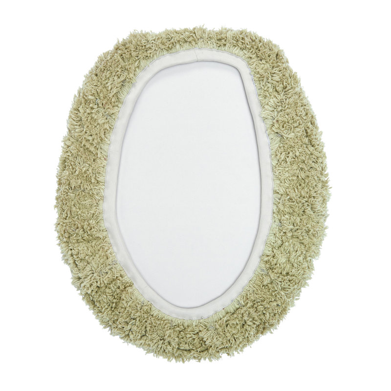 Merkle 100% Cotton Tufted Elongated Toilet Lid Cover, Ultra Soft, Absorbent & Machine Washable Bathroom Cover, 18" x 20", Sage