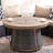 Areefa Round Wicker Propane Smokeless Fire Pit Table with Hidden Fuel Tank-1966301368