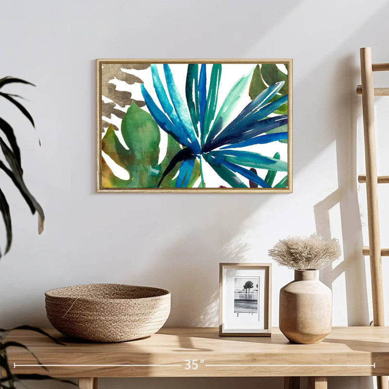 Tropic Sway I, Cadre flottant en bois naturel, 19 po x 13 po