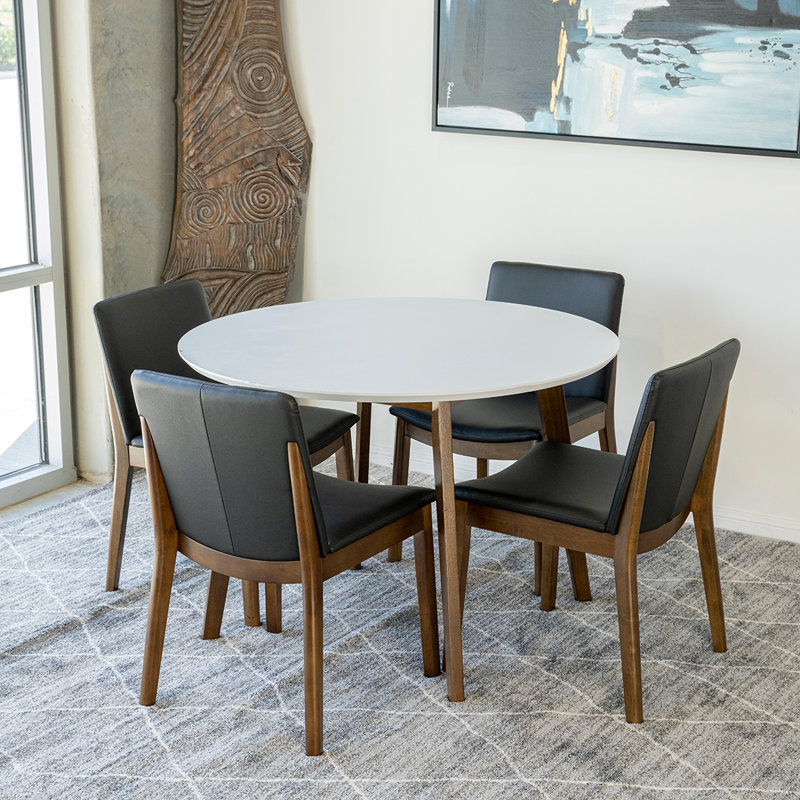 4 - Person Solid Wood Solid Wood Top Four Leg Dining Set
