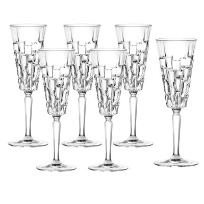 Lorren Home Trends Etna Set Of 6 Flute Goblets
