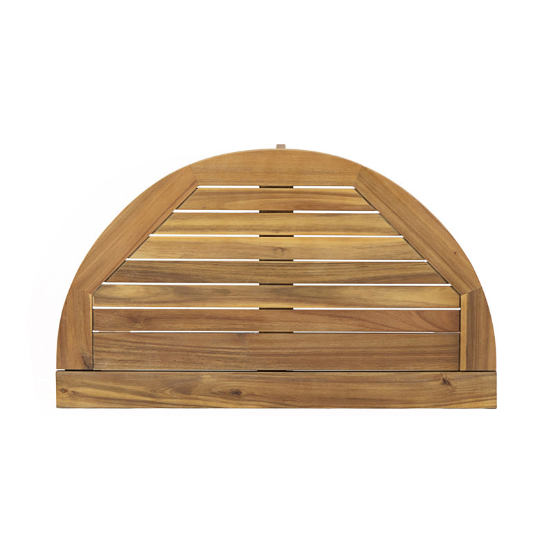Outdoor Half-Round Folding Bistro Table, Natural