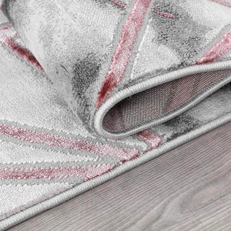 Geometric Area Rug, Rectangle 60 x 110 cm