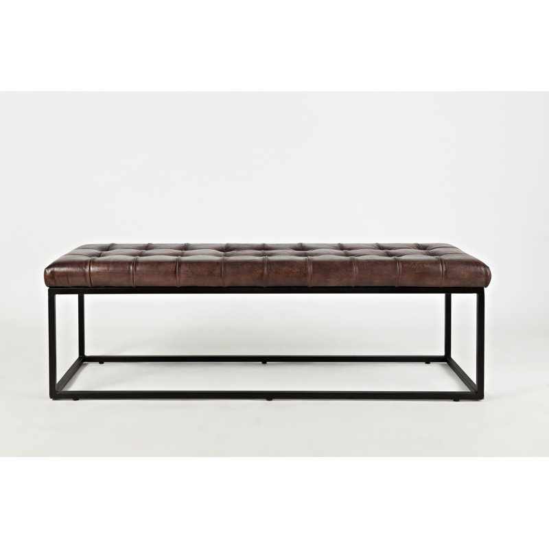 Kellner Upholstered Bench, Dark Siena