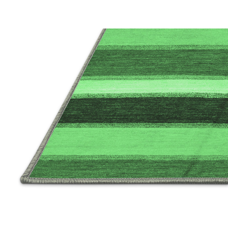 Washable Striped Indoor Rug, Rectangle 3' x 5'
