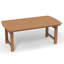 Table de salle à manger rectangulaire en PEHD de 65,8 po, convient à une utilisation intérieure et extérieure-542911742