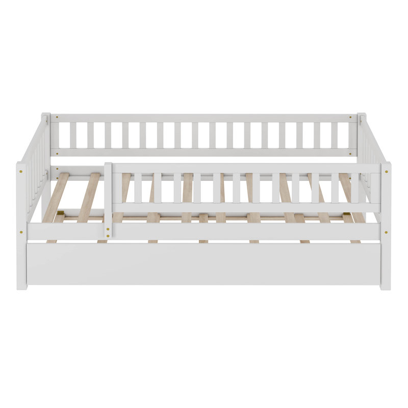 Buchheit Twin Daybed with Trundle by Red Barrel Studio®, White