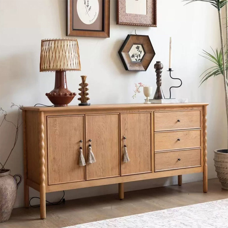 Buffet mural de style chinois, Marron clair