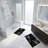 Dramatic Black Marble 2-Piece Bathmat Set