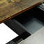 Table de salle à manger extensible avec boîte de rangement, table de salle à manger en fer fin à base en fer pour 4 à 6 personnes-118760351