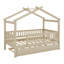 Wooden house bed with trundle