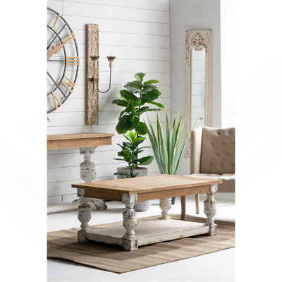 Table basse rectangulaire en bois 47 po x 27,5 po x 20 po