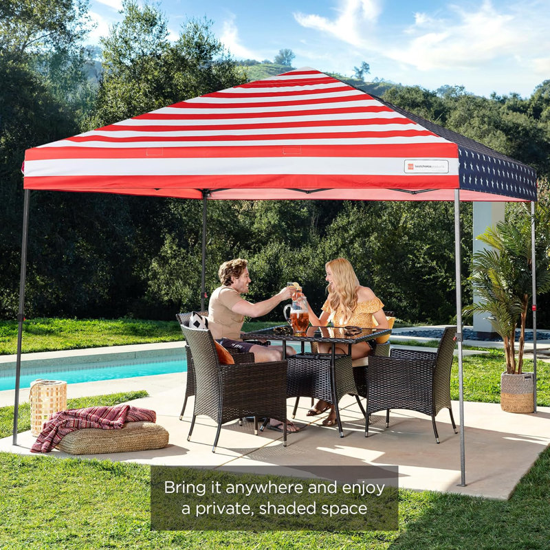 American Flag 10x10ft Easy Setup Pop Up Canopy Tent