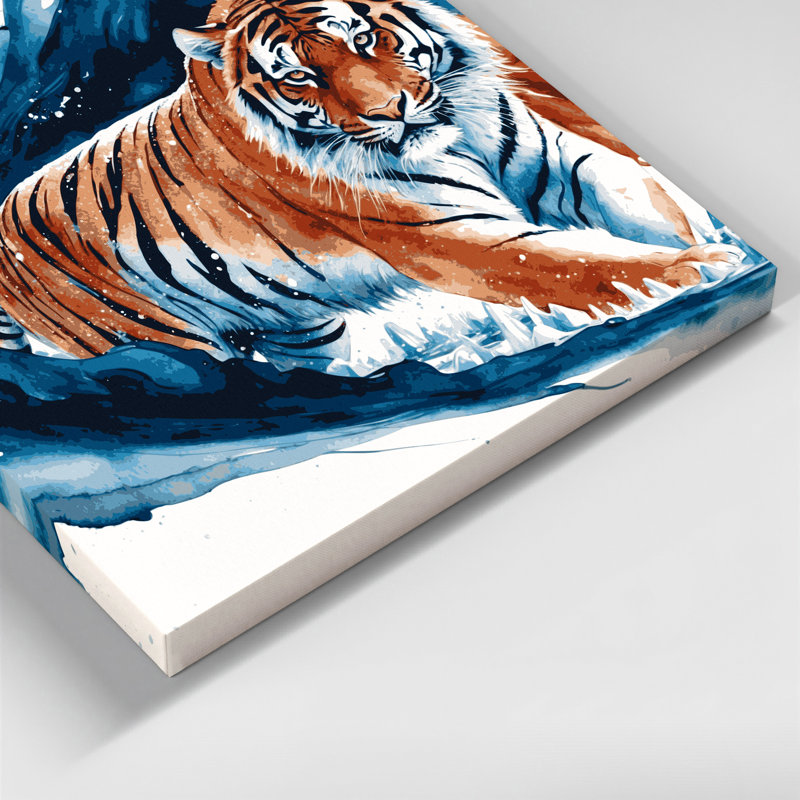 «Big Cats», toile de tigre gris de Sibérie, H 11 po x l 14 po