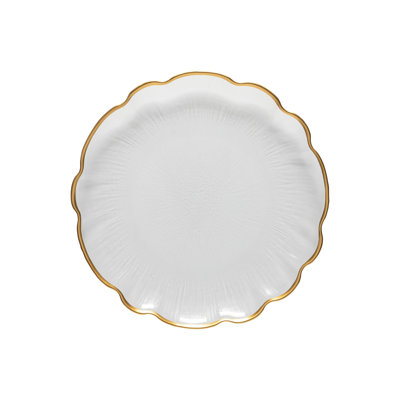 Glass Rimmed Dinner Plate