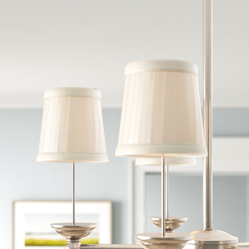Abat-jour tambour en soie 3,5 po H, H 3,5 po x l 3,5 po x P 3,5 po, Huître