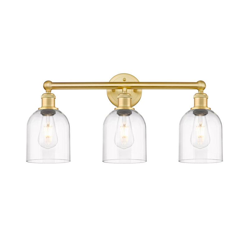 Allysson 3 - Light Dimmable Vanity Light, Clear, Satin Gold