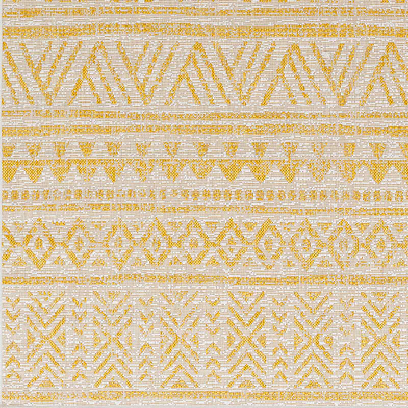 Marion Indoor & Outdoor Boho Saffron Rug, Round 160cm