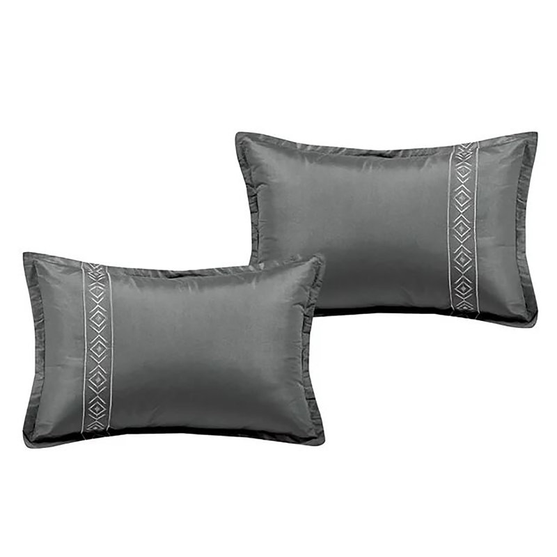 Polyester Geometric Shapes Comforter Set, King Comforter + 2 Shams + 4 Throw Pillows