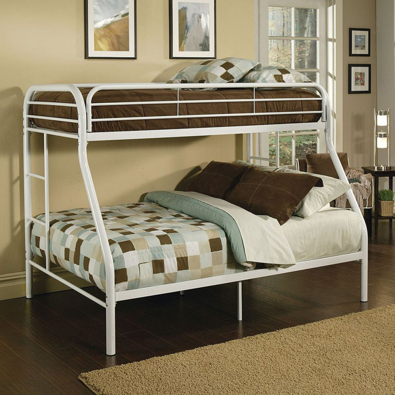 Henline Kids Bunk Bed, White, Twin Over Full