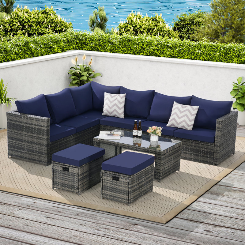 Patio Dining Sets, Dark Blue