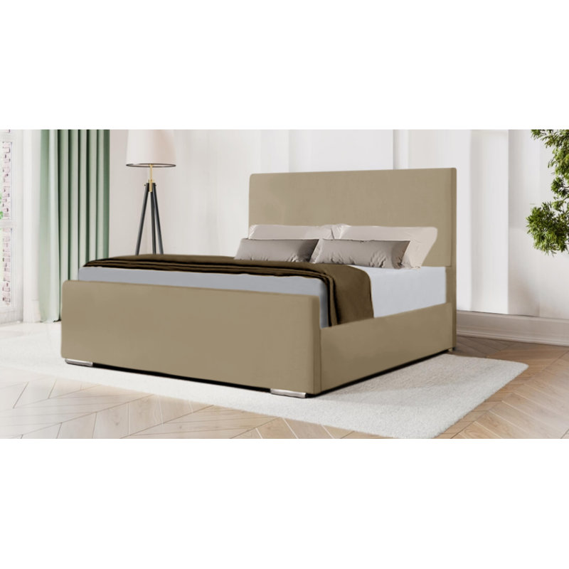 Bevilacqua Upholstered Bed, Mink, UK King - DE 150 x 200 cm