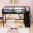 Metal Loft Bed with Storage Stairs and Shelves and Wardrobe-554204983-554204980