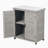 Solid Wood Outdoor Potting Workstation, Garden Planting Prep Bench with Metal Countertop and Attached Storage Cabinet-130474970