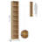 Gracyn 8-Tier Narrow Bookshelf With Adjustable Shelves-2137199425-2116139486