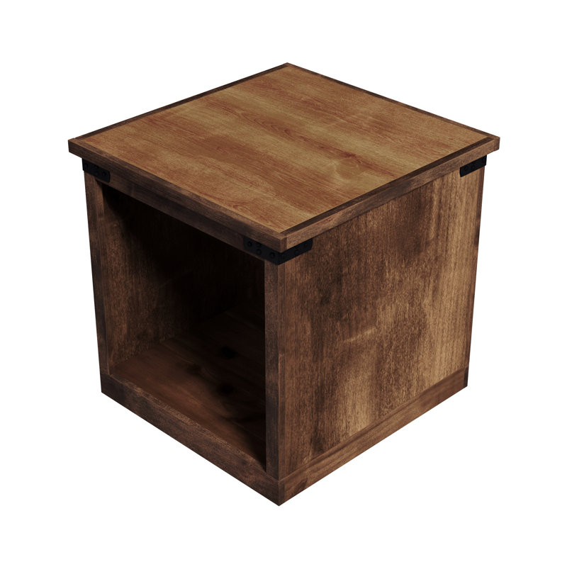 Hungerford Farmhouse Side Table, No Assembly Required, Aged Whiskey