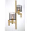 Luminaire suspendu 2 lumières Decato en or brossé