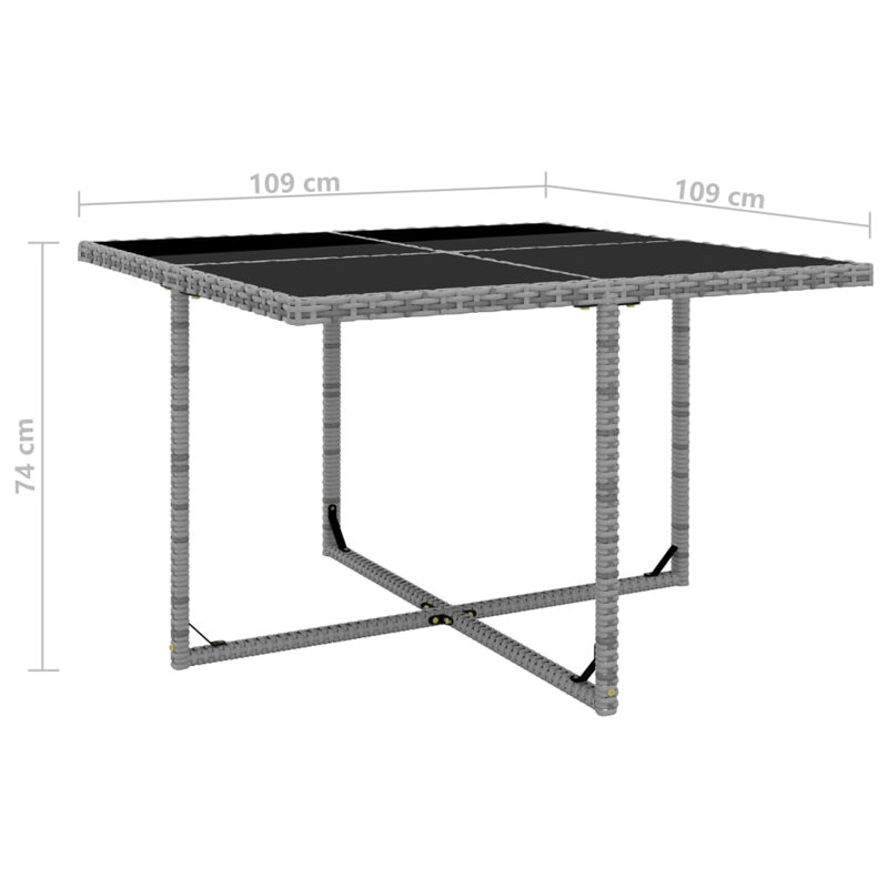 Leacross Square 4 - Person Dining Set with Cushions, Brown, Gray