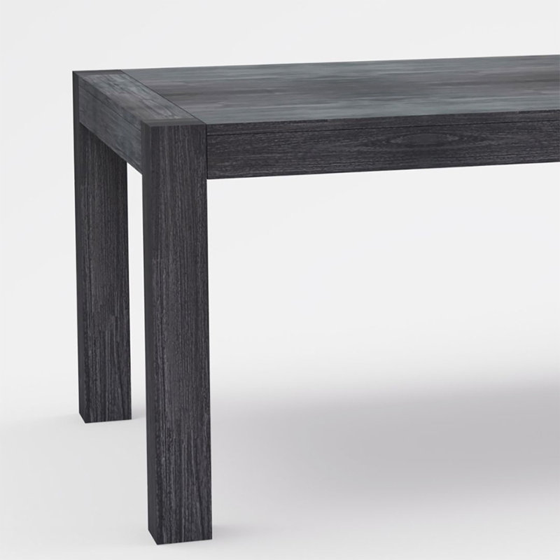 Toulonne Acacia Solid Wood Dining Table, Dark Gray