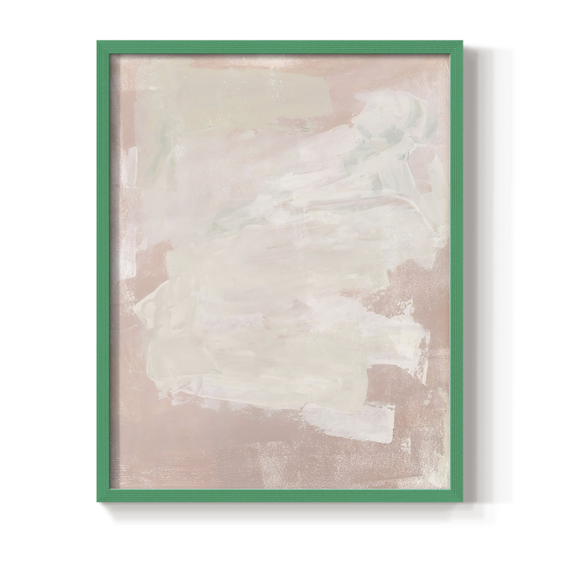 Hazy Summer I Framed Print - Solid Wood, Green, 10" H x 8" W