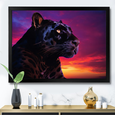 " Orange Purple Panther Against The Horizon II "