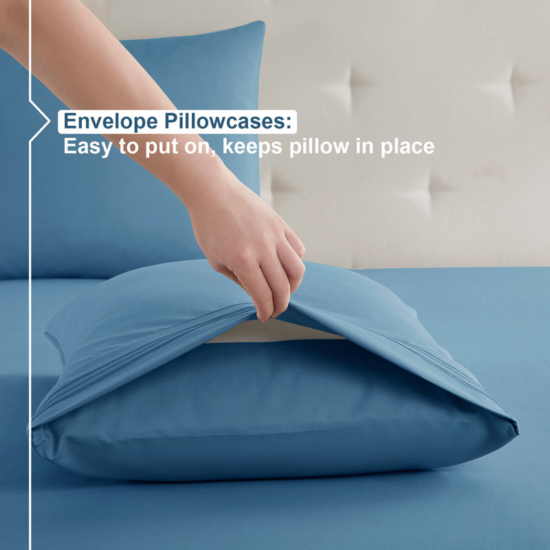 Blue Heaven Twin XL Deep Pocket Microfiber Sheet Set
