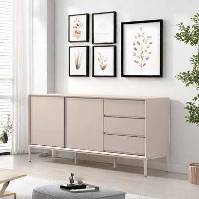 Buffet moderne avec 2 portes et 3 tiroirs