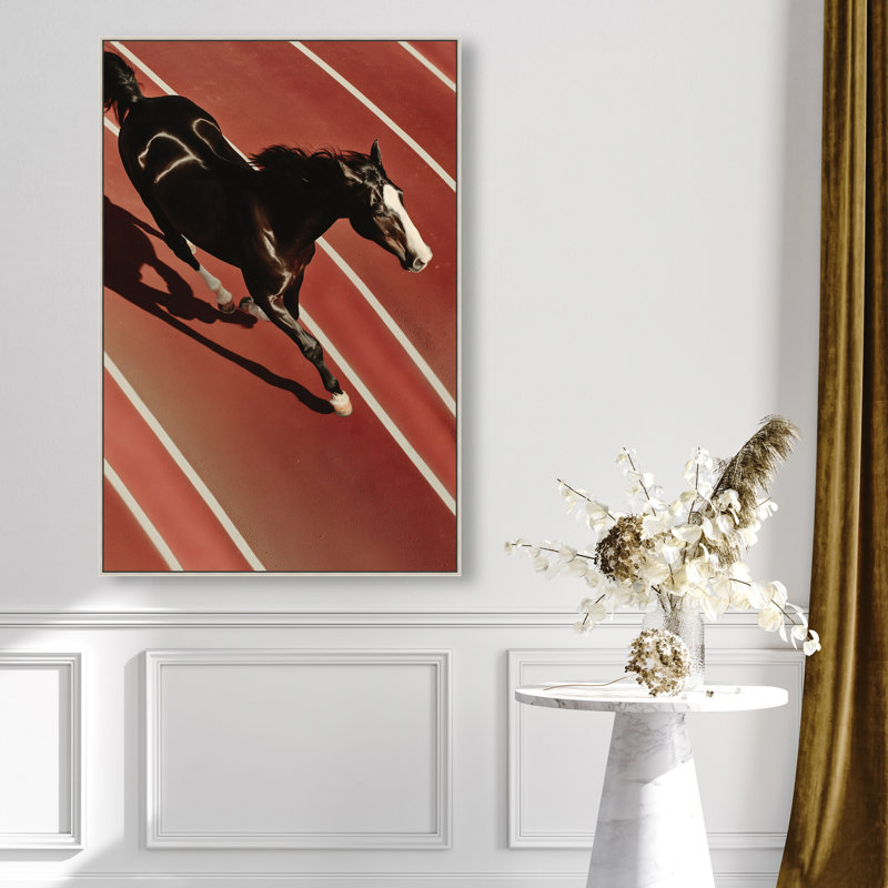 Velocity Vector Print by Oliver Gal, 31"H x 46"W, Silver Floater Frame