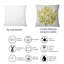 Carré, fleurs de prairie blanches - coussin décoratif traditionnel-60157917