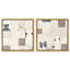 Boho Tiles Set Abstract Canvas Print by Oliver Gal, Black Frame, 12 x 12-1650679809-1650679821