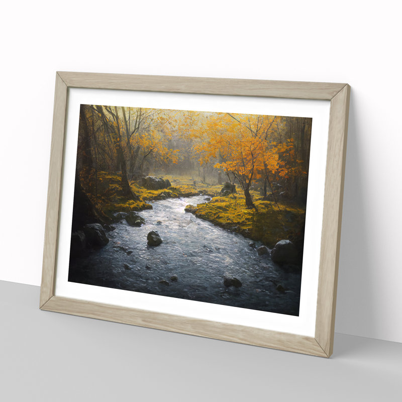 Ultimate Forest Stream - Framed Print, 34cm H x 46cm W x 2cm D, Oak Framed