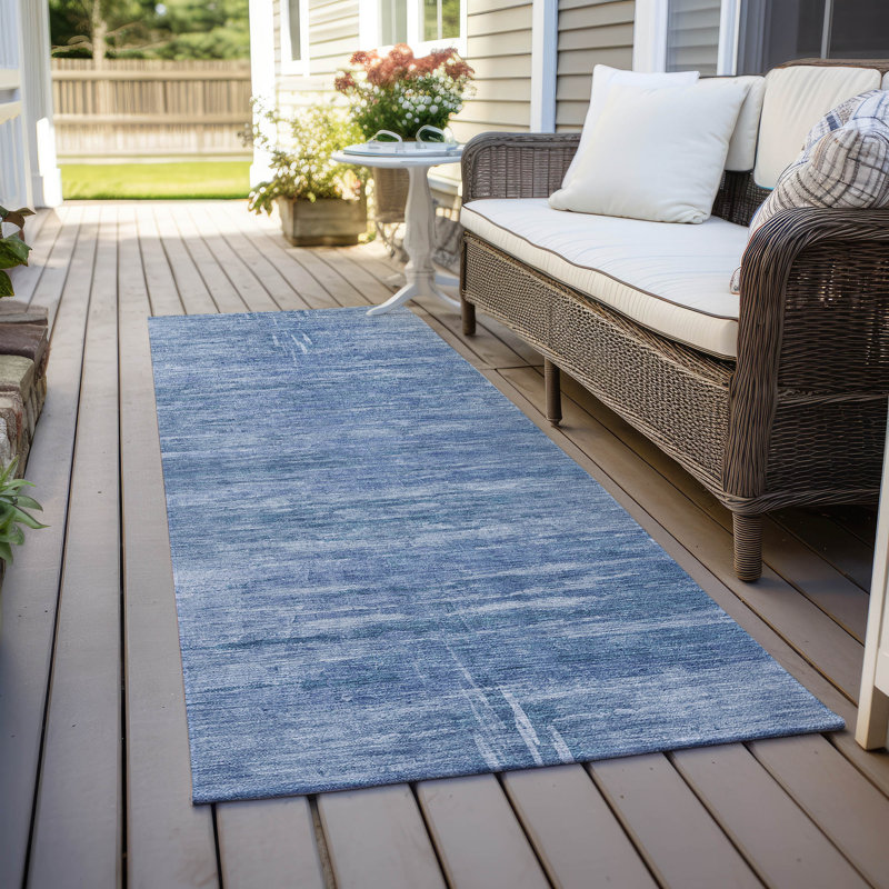 Winzler Washable Abstract Indoor / Outdoor Rug, Runner 2'3" x 7'6"