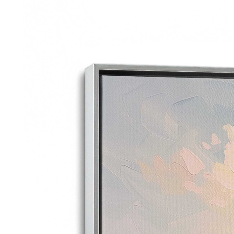 Reproduction sur toile 30 "x 20" Tuscan Sunrise Splendor v2 dans un cadre en érable américain, Cadre flottant en chrome poli
