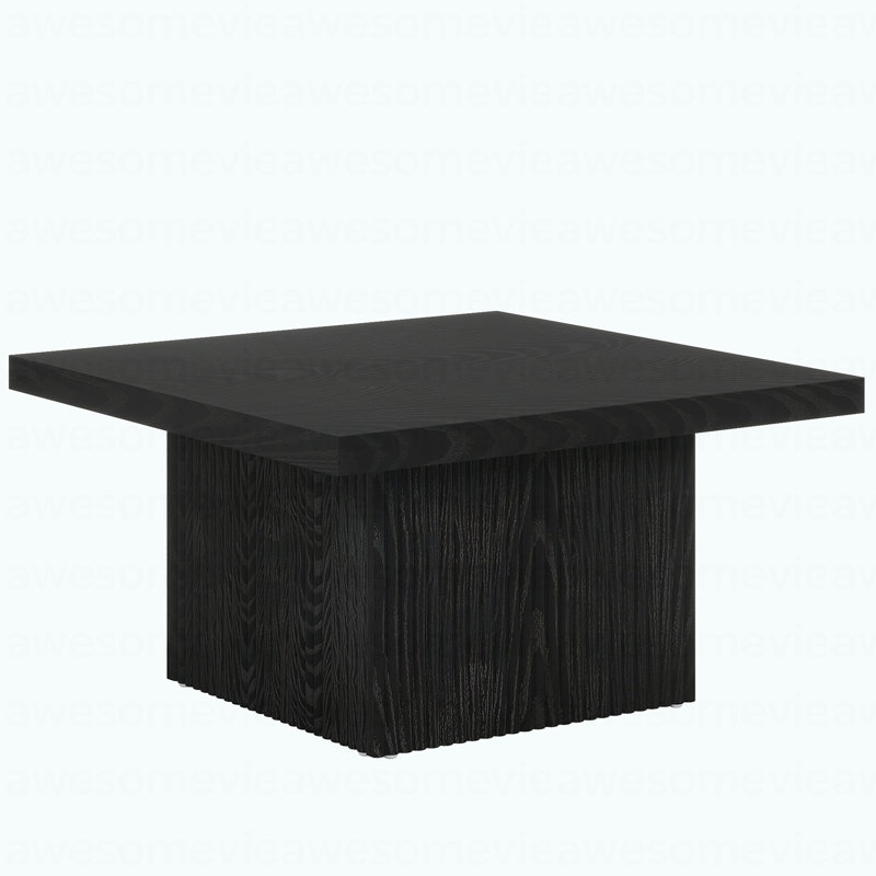 Table basse carrée, table basse 31,5 pouces, Noir, 19.69" H x 31.5" L x 31.5" W