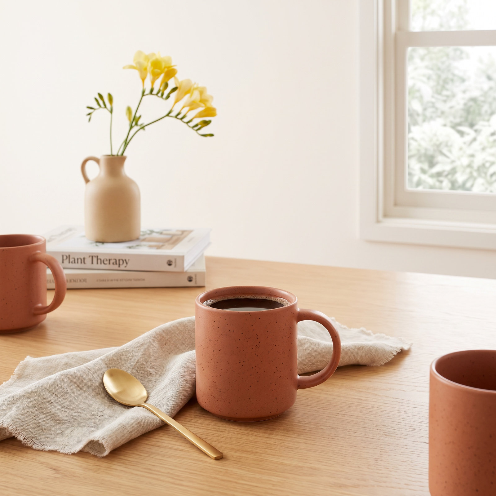 Corcisa Clay Mug, Burnt Apricot Terracotta