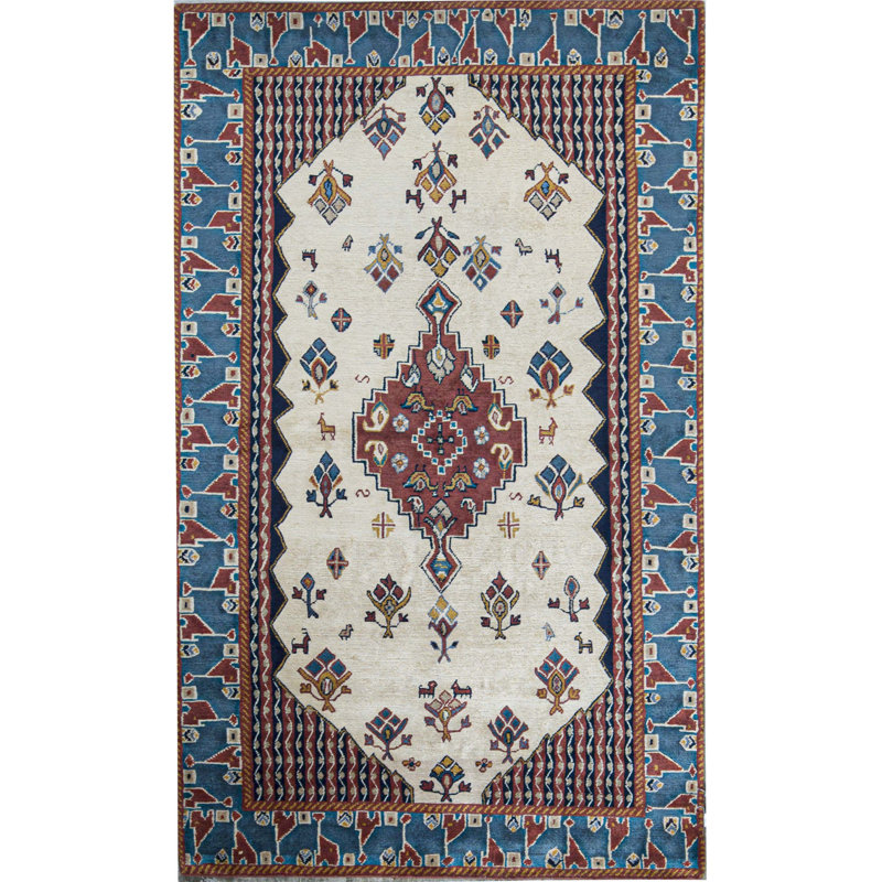 Hand-Knotted High-Quality Blue Area Rug