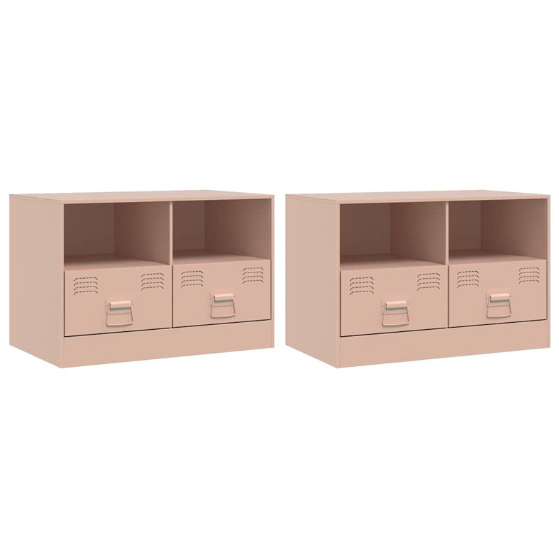 Aleithia Unfinished TV Stand for TVs up to 24", Pink
