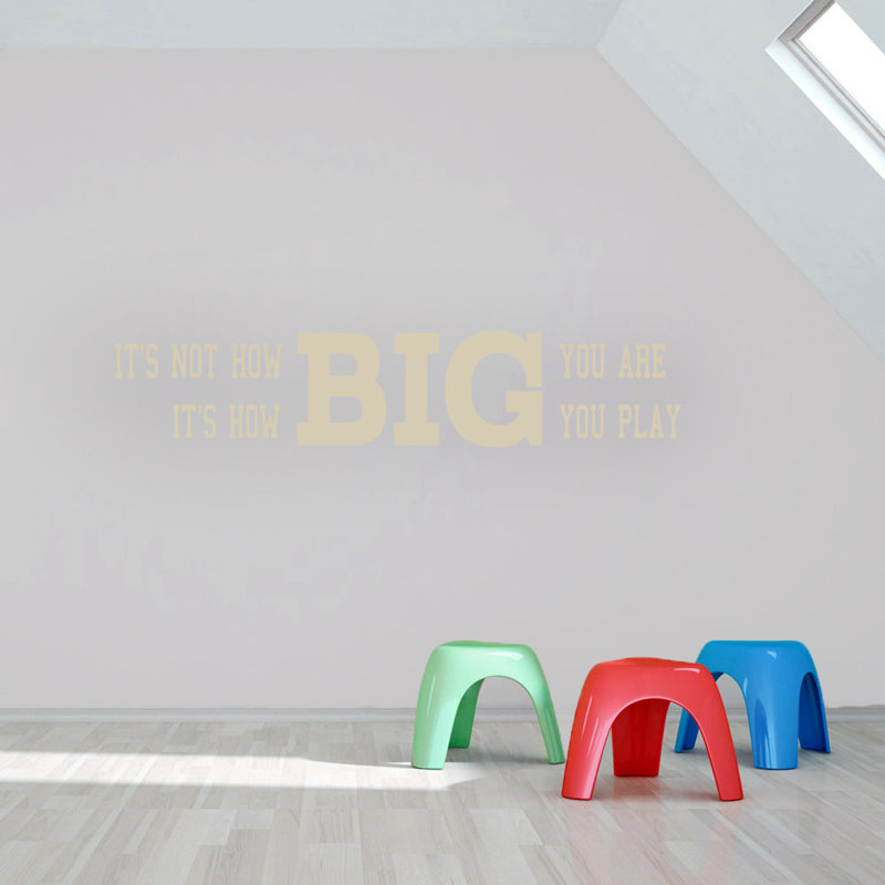 Adhésif décoratif «how you play you play, Beige clair