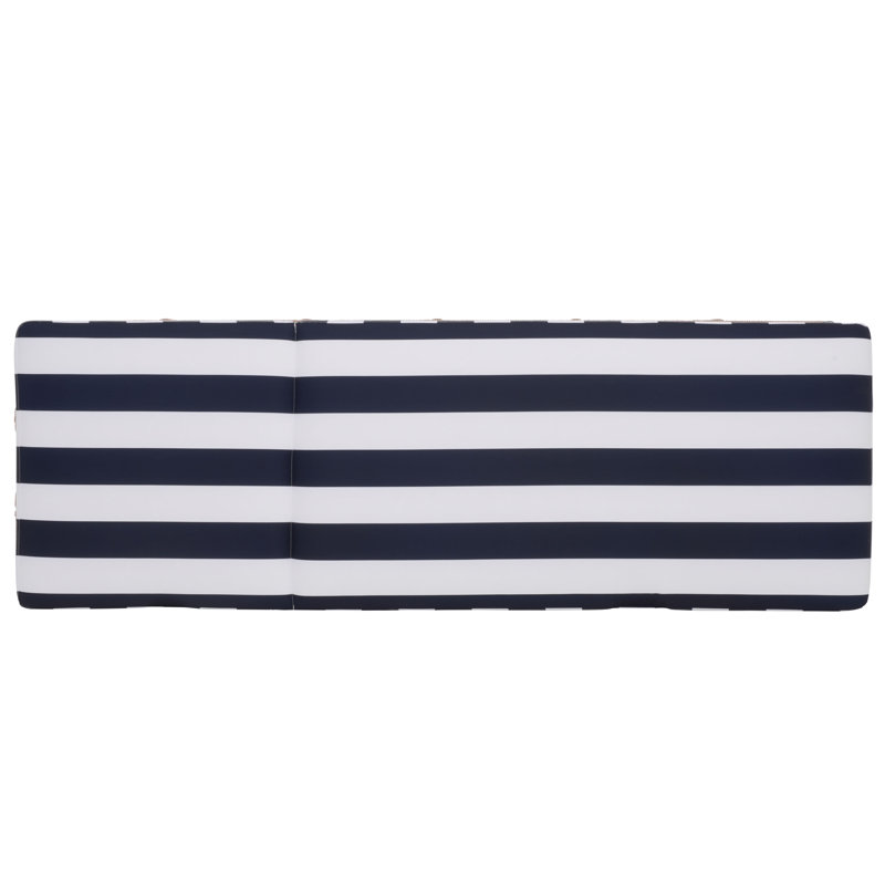 Gillian Steel and Rope Chaise Lounger, Blue
