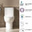 Comfortable Toilet With 17" Seat, 1.1/1.6 Dual Flush, Rimless Sanitary Basin, Quiet Gloss White 006 For Bathroom One Piece Hygienic Ceramic Silent